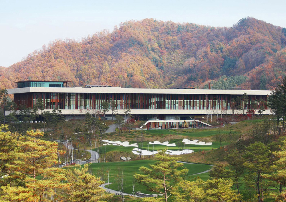 Whistling Rock Golf Clubhouse, Chuncheon, South Korea.  video